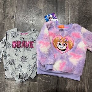 Nickelodeon Gray and Purple Kids Sweaters